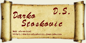 Darko Stošković vizit kartica
